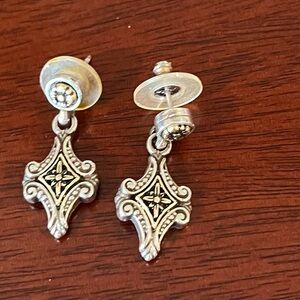 Brighton silver cross earring